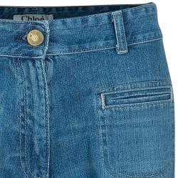 Pre Owned Chloe Blue Flared Denim Pants M