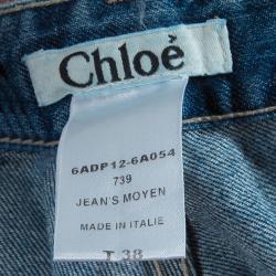 Chloe Blue Flared Denim Pants M