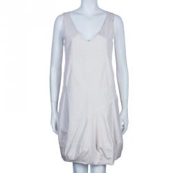 Pre Owned Chloe Beige Wrap Front Sleeveless Dress M