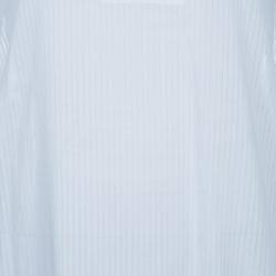 Chloe White Cotton Long Sleeve Tunic Top M