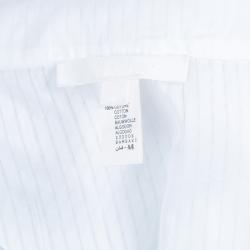 Chloe White Cotton Long Sleeve Tunic Top M