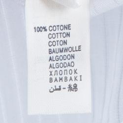 Chloe White Cotton Long Sleeve Tunic Top M