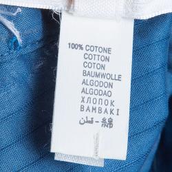Pre Owned Chloe Blue Cotton Long Sleeve Shirt Dress L