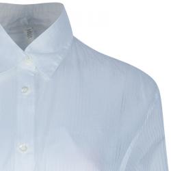 Pre Owned Chloe White Cotton Long Sleeve Shirt Dress M