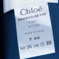 Chloe Blue Wrap Front Sleeveless Dress M