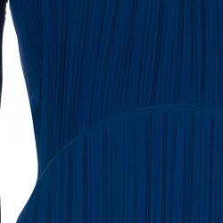 Chloe Blue Silk Plisse Maxi Dress S