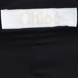Chloe Black A-Line Ruffle Bottom Tie Detail Sleeveless Dress L
