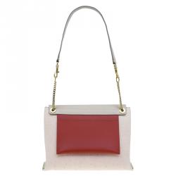 Pre Owned حقيبة كلوي كلير وردي ثلاثية اللون جلد نعام متوسطة