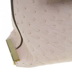 Pre Owned حقيبة كلوي كلير وردي ثلاثية اللون جلد نعام متوسطة