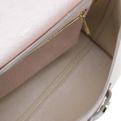 Pre Owned حقيبة كلوي كلير وردي ثلاثية اللون جلد نعام متوسطة