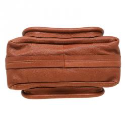 Pre Owned Chloe Brown Leather Small Paraty Shoulder Bag