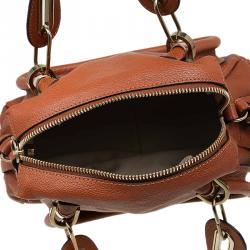 Pre Owned Chloe Brown Leather Small Paraty Shoulder Bag
