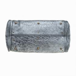 Pre Owned Chloe Silver Leather Mini Paddington Satchel