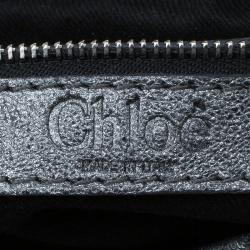 Pre Owned Chloe Silver Leather Mini Paddington Satchel