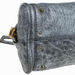Pre Owned Chloe Silver Leather Mini Paddington Satchel