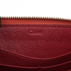 Pre Owned Chloe Orange Leather Ghost Clutch