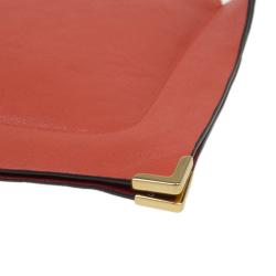 Pre Owned Chloe Orange Leather Ghost Clutch