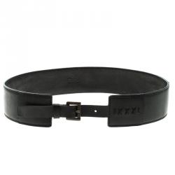 Chloe Black Leather Sequin Embellished Belt 85 CM