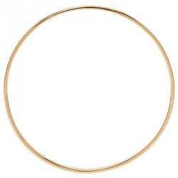 Pre Owned Chloe Holly Cream Enamel Gold Tone Narrow Bangle Bracelet