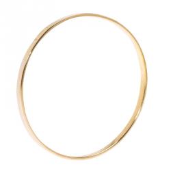 Pre Owned Chloe Holly Fluo Coral Enamel Gold Tone Narrow Bangle Bracelet