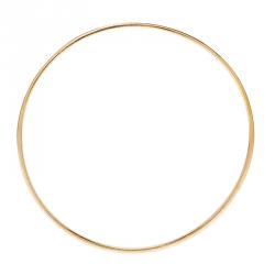 Pre Owned Chloe Holly Fluo Coral Enamel Gold Tone Narrow Bangle Bracelet