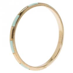 Chloe Turquoise Enameled Gold Tone Bangle 21cm
