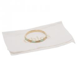 Chloe Turquoise Enameled Gold Tone Bangle 21cm