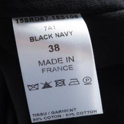 Pre Owned Chloe Navy Blue Cutout Lace Overlay Sleeveless Dress M