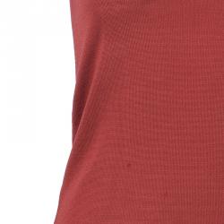 Pre Owned بلوفر كلوي أحمر بدون أكمام S