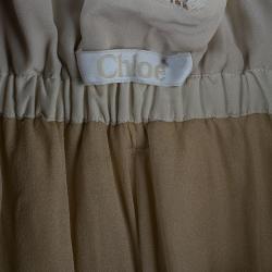 Pre Owned تنورة كلوي موردة أبيض فاتح M 