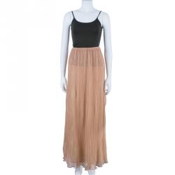 Pre Owned تنورة كلوي صحارا شيفون وردي ماكسي M 