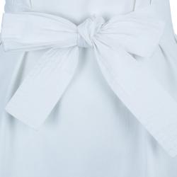 مملوكة مسبقًا فستان كلوي أبيض بأكمام مكشكشة M