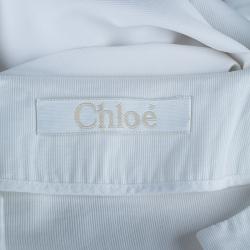 مملوكة مسبقًا فستان كلوي أبيض بأكمام مكشكشة M