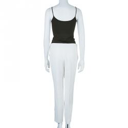 Pre Owned Chloe White Cropped Formal Trousers M