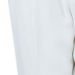 Pre Owned Chloe White Cropped Formal Trousers M