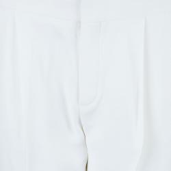 Pre Owned Chloe White Cropped Formal Trousers M