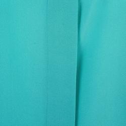 Pre Owned بلوزة كلوي ثنائية اللون حرير ياقة بيتر بان L