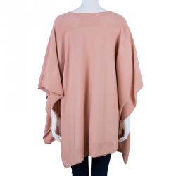 Pre Owned Chloe Salmon Pink Poncho Top M