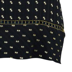 Pre Owned Chloe Black Gold Detail Top M