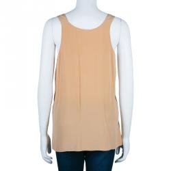 مملوكة مسبقًا Chloe Nude Silk Top M