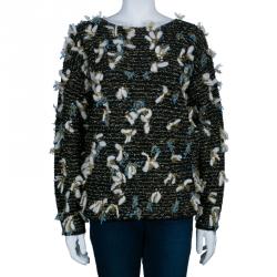 Pre Owned Chloe Lurex Metallic Knit Sweater S