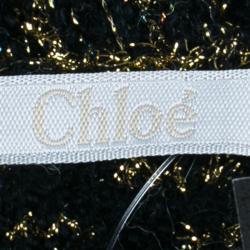 Pre Owned Chloe Lurex Metallic Knit Sweater S