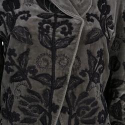 Pre Owned Chloe Gray Velvet Embellished Jacket S