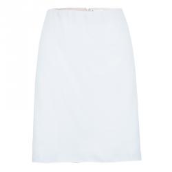 Chloe White A-Line Skirt L