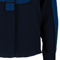 Pre Owned Chloe Blue Denim Bib Blouse S