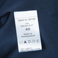 Pre Owned Chloe Blue Denim Bib Blouse S