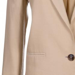 Pre Owned Chloe Beige Fitted Blazer M