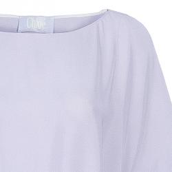 Pre Owned Chloe Grey Silk Butterfly Sleeve Dress M