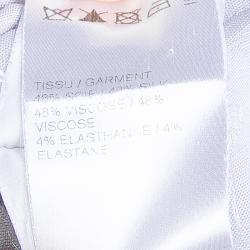 Pre Owned Chloe Grey Silk Butterfly Sleeve Dress M