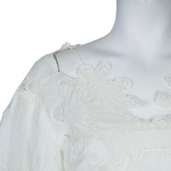 Pre Owned Chloe White Lace Dress S